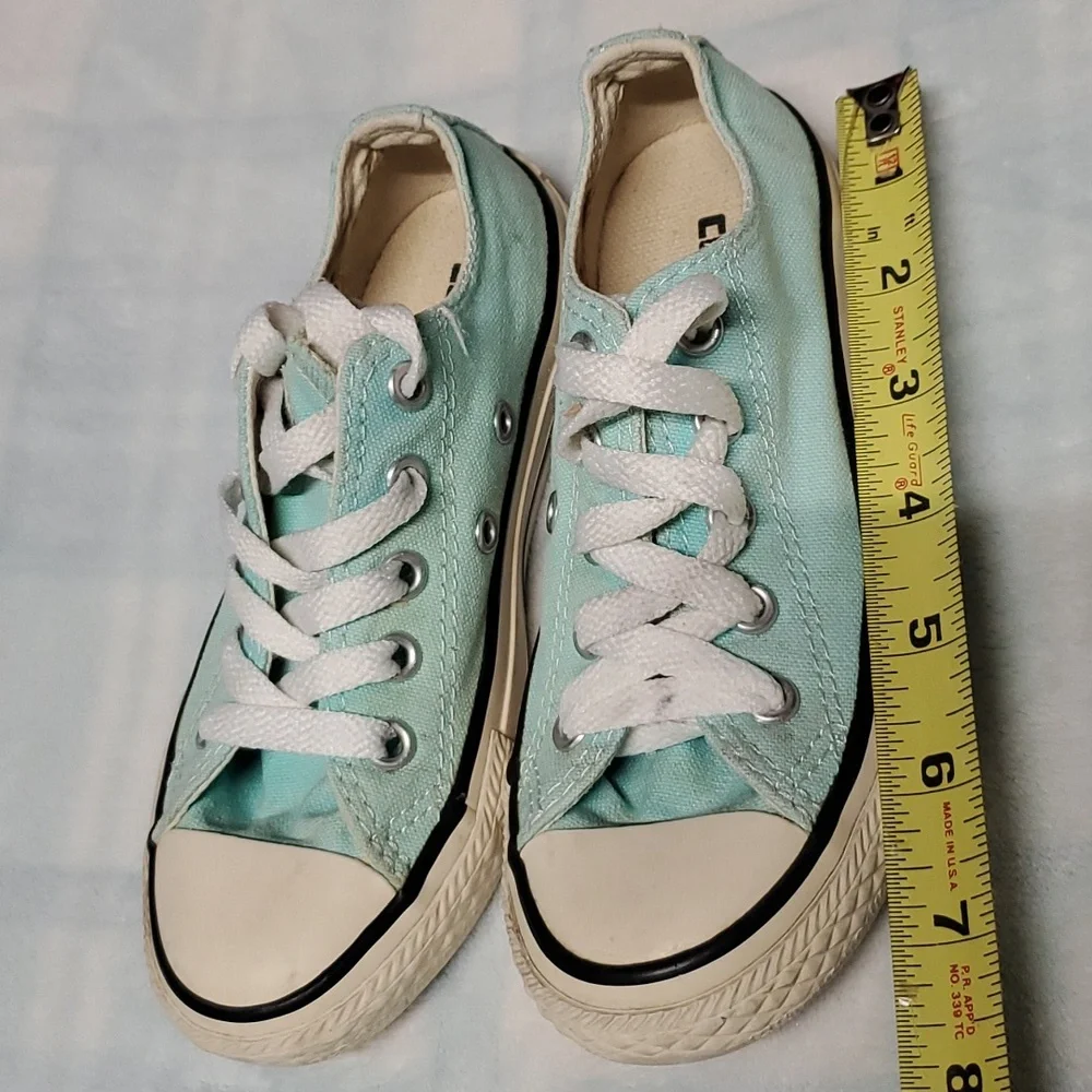 CONVERSE ALL STAR GIRLS BLUE SHOES SIZE 11 - Picture 2 of 12